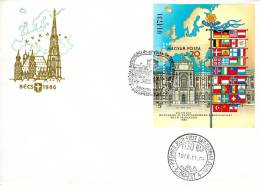 HUNGARY - 1986. FDC Sheet - European Security And Cooperation Conference,Vienna - FDC