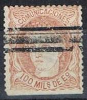 Sello 100 Mils Alegoria 1870, Barrado Num 108s º - Used Stamps