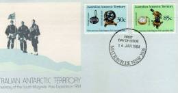 AUSTRALIA Australie AAT 1984 Expedition Pole Sud Yv 61/62 FDC - Otros & Sin Clasificación