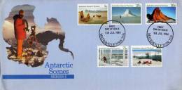 AUSTRALIA Australie AAT 1984 Scenes Antarctiques Traineau Chiens Glacier Yv 63/67 FDC - Autres & Non Classés