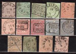 P005.-.ALEMANIA /  GERMANY- NORDEUSTHCHER POSTERZIRK, LOT OF 14 USED STAMPS, NICE CANCELS - Usati
