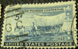 United States 1948 Swedish Pioneers Centenary 5c - Used - Used Stamps