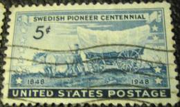 United States 1948 Swedish Pioneers Centenary 5c - Used - Oblitérés