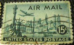 United States 1947 New York City And Statue Of Liberty 15c - Used - Used Stamps