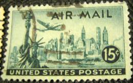 United States 1947 New York City And Statue Of Liberty 15c - Used - Oblitérés