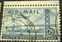 United States 1947 Oaklands Bay Bridge San Francisco 25c - Used - Usados