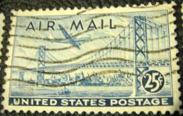 United States 1947 Oaklands Bay Bridge San Francisco 25c - Used - Usati