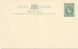 South Africa 1905 Transvaal - Postal Stationery Correspondence Card - Transvaal (1870-1909)