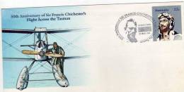 AUSTRALIA Australie 1981 Plane Avion Chichester (2 Scans) - Entiers Postaux