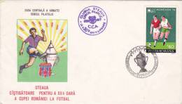 SPECIAL OBLITERATION ON COVER, VERY RARE, STEAUA BUCHAREST, 1976, ROMANIA - Clubs Mythiques