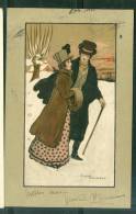 Couple Marchant Dans La Neige , Illustration Ethel Parkinson  - Uu147 - Parkinson, Ethel