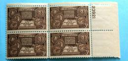USA 1948 INDIAN CENTENNIAL    BLOCK MNH** - Unused Stamps