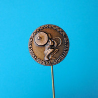 WEIGHTLIFTING - DANUBE CUP '78 Ljubljana - Yugoslavia Old Pin Badge Haltérophilie Gewichtheben Pesistica Halterofilia - Weightlifting