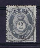 Norway: 1872 Mi Nr 17 B  Used Graublau - Usati