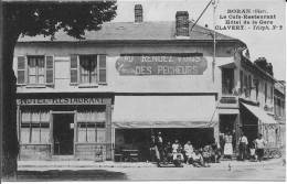 60 BORAN  LE CAFE RESTAURANT  HOTEL DE LA GARE  MAISON CLAVERY  AU RENDEZ-VOUS DES PECHEURS  PATRONS ET CLIENTS - Boran-sur-Oise