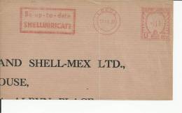 INGLATERRA FRAGMENTO CON FRANQUEO MECANICO SHELL LEEDS 1937 PETROLEO ENERGIA - Petrolio