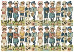 PLANCHE DE 24 DECOUPIS ANCIENS ENFANTS - Kinder