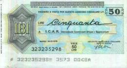 ISTITUTO BANCARIO ITALIANO - NAPOLI  - Lire 50 - [10] Checks And Mini-checks