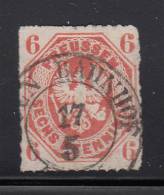 Prussia Used Scott #16 6pf Coat Of Arms - Gebraucht