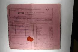 Italy: Strade Ferrate Romane, Train Freight Letter 1874, Wax Sealed  (6) - Marcofilía
