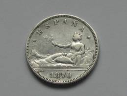 Spain - Espagne - 2 Pesetas 1870  Argent - Silver - Sonstige & Ohne Zuordnung