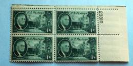 USA 1945 ROOSEVELT 1 C BLOCK MNH** - Unused Stamps