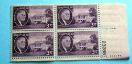 USA 1945 ROOSEVELT 3 C BLOCK MNH** - Nuevos