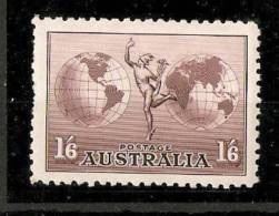 AUSTRALIA 1934 1s 6d HERMES SG 153 NO WATERMARK PERF 11 VERY LIGHTLY MOUNTED MINT Cat £50 - Mint Stamps