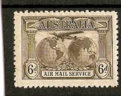 AUSTRALIA 1931 6d AIR SG 139 MOUNTED MINT Cat £21 - Ongebruikt