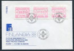 1986 Finland Finlandia Frama/ATM First Day Cover - Timbres De Distributeurs [ATM]