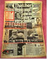 BILD-Zeitung Vom 14.1. 1982 Mit : Thatcher Weinkrampf , Sohn In Sahara Verschollen - Altri & Non Classificati