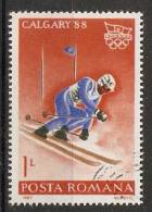Romania 1987  Winter Olympics, Calgary  (o) - Used Stamps