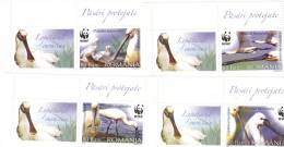 Birds Pelican WWF 2006 Full Set MNH - LABELS RARE!  - Romania. - Pélicans