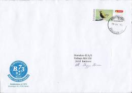 Denmark B73 Football Club 2013 Cover Brief Automatmarke ATM / Frama Label Bird Vogel Grønirisk 8.00 Kr. Deluxe Cancel !! - Automaatzegels [ATM]