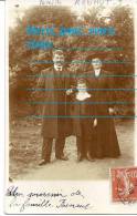 Cp Homme Et Femme Couple : Portrait  De La Famille RENAUT S ( Mode Robe Chapeaux Costume ) Parents à VILLEFRANCHE 41 - Genealogia