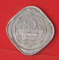 INDIA  2  ANNA  1947   KM# 542  -    (2056) - Indien