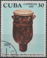 CUBA Poste 2312 (o) Tambour Tam-tam Arara Dernando Ortiz Musique Music Musik - Usati