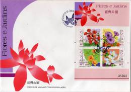 MACAU 1991 FLORES E  JARDINS   FLEURS  ET JARDINS  GARDENS & FLOWERS - FDC