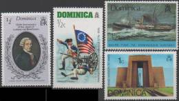 DOMINIQUE DOMINICA Lot 4 TP *-* MNH : Beethoven Infantru U7Sa Ship Viking Mission Mars - Dominique (1978-...)