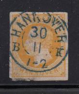 Hanover Used Scott #22a  3g King George V, Orange Yellow Cancel: Hannover 30 11 - Hanover