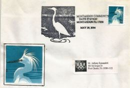 USA.Aigrette Blanche,  Lac Montandon. Pennsylvanie, Sur Lettre Souvenir 2004 - Cigognes & échassiers