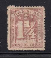 Hamburg Unused Scott #22  1 1/4s Numeral, Red Lilac - Reprint? - Hambourg