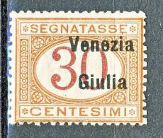 Venezia Giulia 1918 Segnatasse SS 4 N. 4 C. 30 Arancio E Carminio MNH Cat. € 75 - Venezia Giuliana