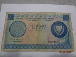 Cyprus 1966  5 Pounds (1.8.1966) Heavy Used - Zypern