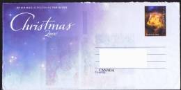 2000   Unrated    Christmas  Aerogramme   To Canada - Aerogramas