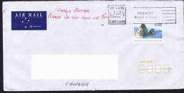 1995  Air Letter To Canada  $1.05 «Last Huskies» Dogs Single - Brieven En Documenten