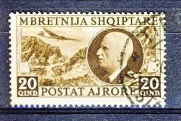 2a Guerra Mondiale, Occupazioni Italiane, Albania 1939 Posta Aerea N 4 Q. 20 Bruno USATO - Albanië