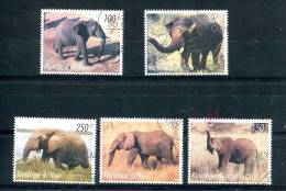 1998  NIGER  ANIMAUX LES ELEPHANTS   SERIE COMPLETE OBLITEREE - Eléphants
