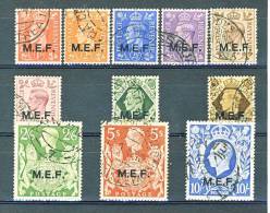 Occupazione Britannica AOI - MEF 1943-47 N. 6 - 16 USATI Cat. € 120 - Occup. Britannica MEF