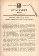 Original Patentschrift - E. Roussy In Vevey , Schweiz , 1885 , Regulator Für Lampen , Laternen , Laterne !!! - Leuchten & Kronleuchter